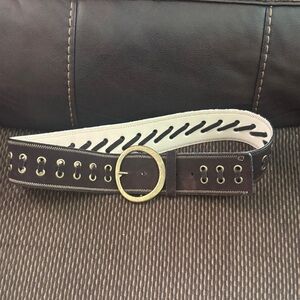 Y2K chunky leather belt